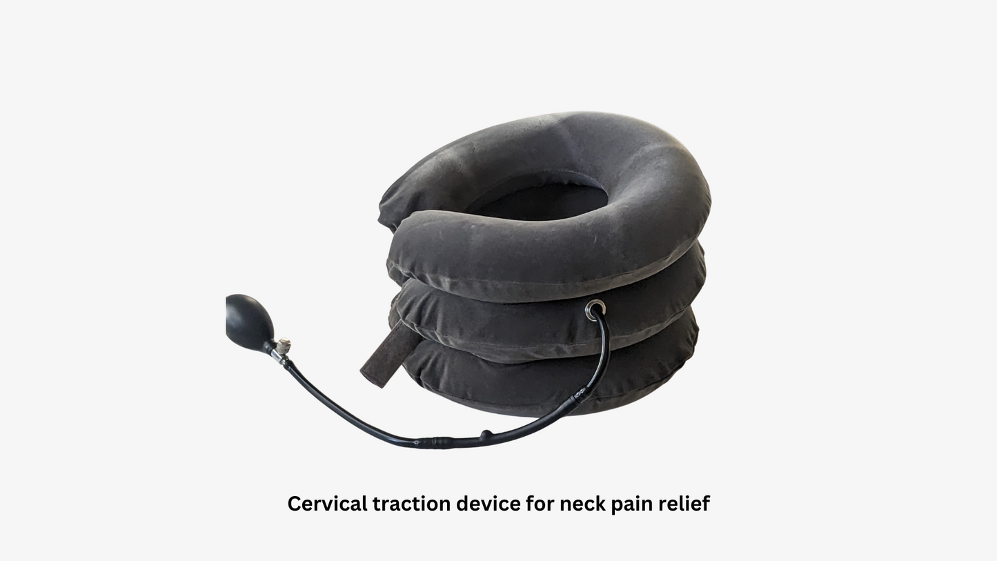 Inflatable Neck Brace & Cervical Traction Device for Pain Relief from Neck Strain, Stiff Neck, Dystonic spasms, Whiplash